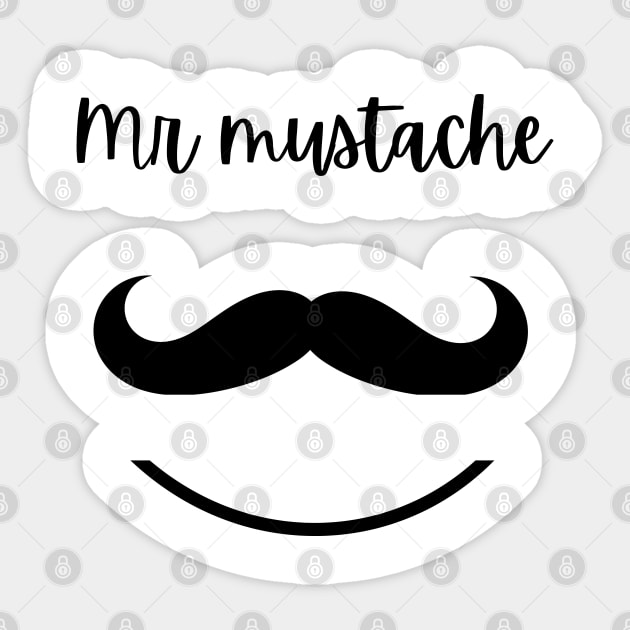 mr mustache Sticker by Jackson